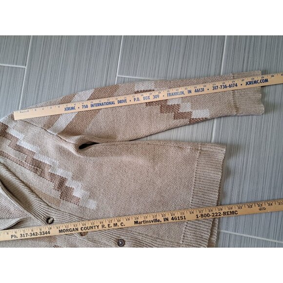 Billy Reid Parsons Cardigan XL Camel Sweater Shawl Collar Cashmere Wool Silk Men - Picture 8 of 10